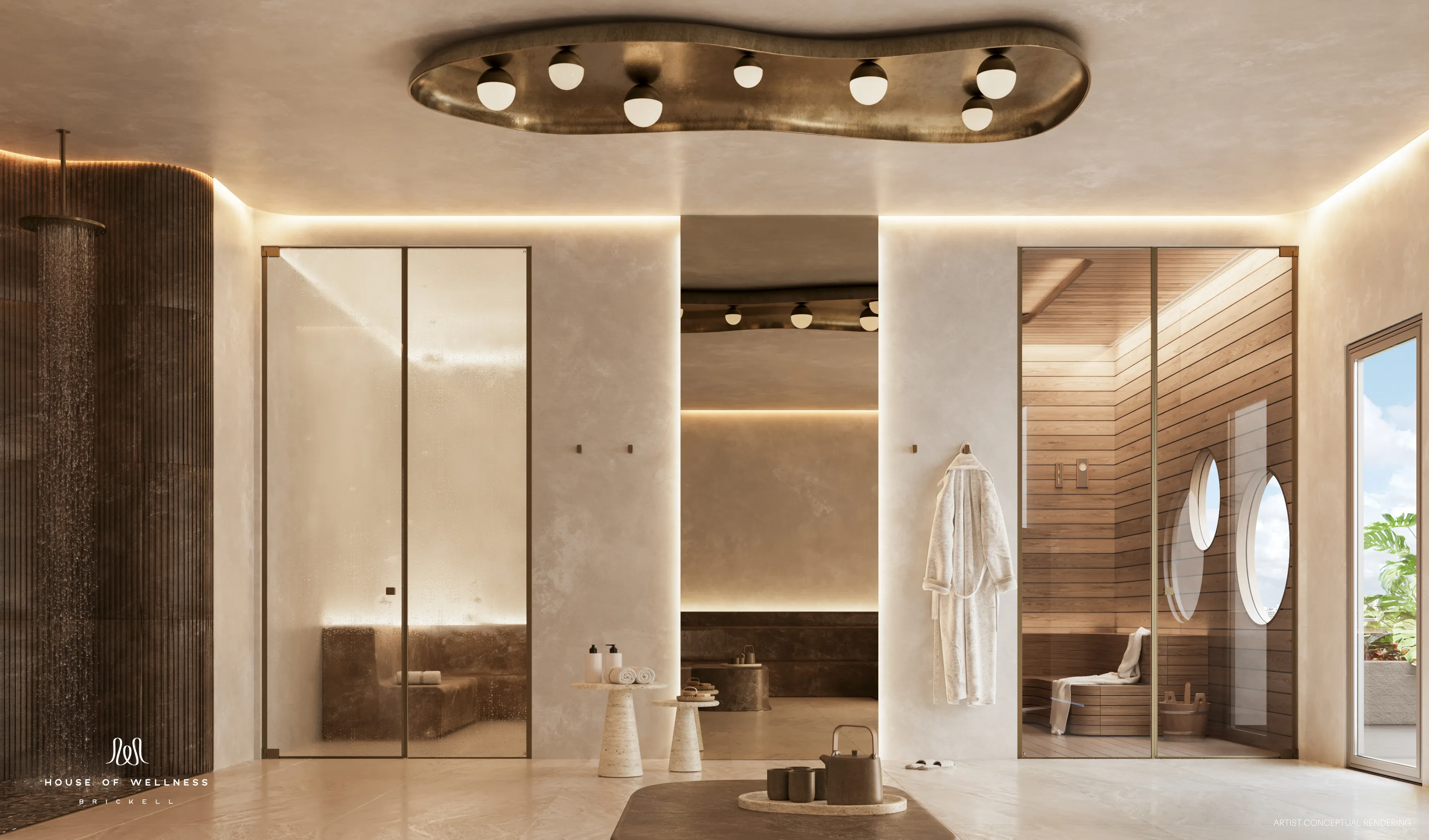 Spa area featuring the hammam and steam room